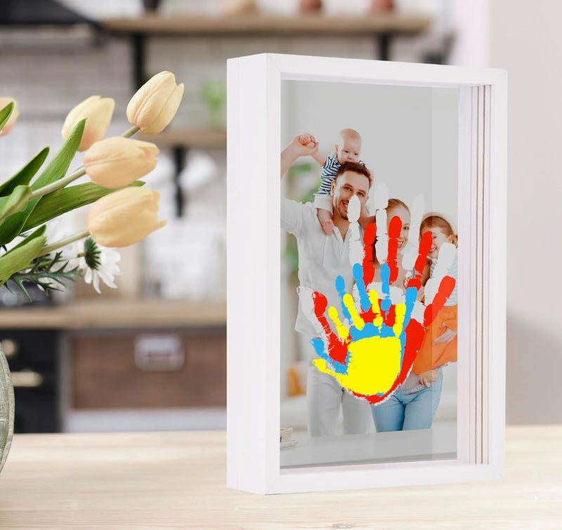 CHERRY CHEERS Family Handprint Kit with Picture Frame – DIY Hand Print Keepsake Gift for Parents & Kids, Handprint Craft for Family Memory Making & Home Decor (with Picture Frame) - Image 3